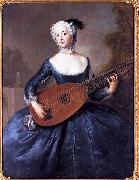 antoine pesne Portrait of Eleonore Louise Albertine, Comtesse von Schlieben-Sanditten, Freifrau von Keyserlingk (1720-1755), wife of Dietrich Cesarion oil painting